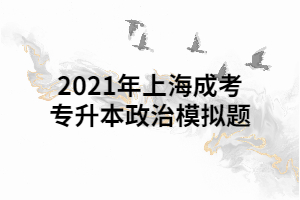 2021年上海成考專升本政治模擬題