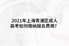 2021年上海青浦區(qū)成人高考如何繳納報(bào)名費(fèi)用？