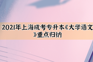 2021年上海成考專升本《大學(xué)語文》重點(diǎn)歸納